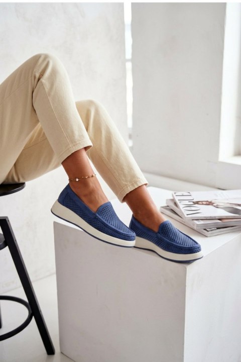 Mokasyny Model Sergio Leone MK097H Blue - Step in style Step in style