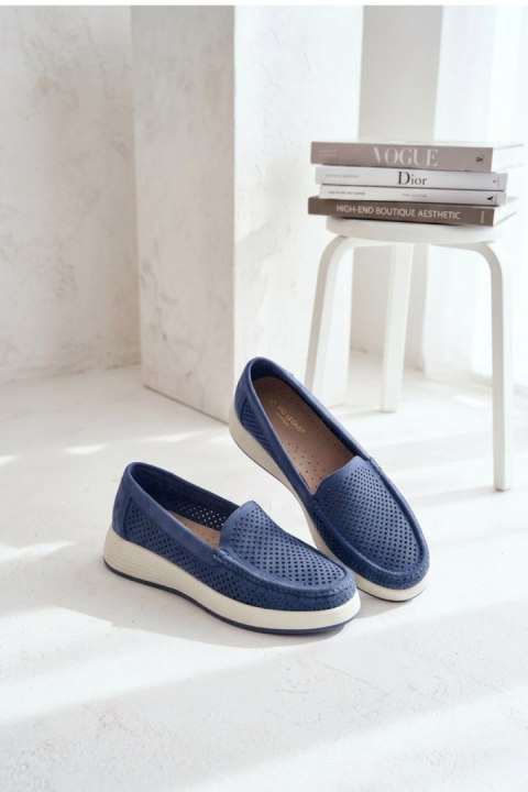 Mokasyny Model Sergio Leone MK097H Blue - Step in style Step in style