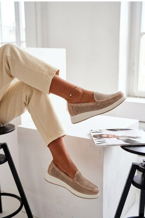 Mokasyny Model Sergio Leone MK097H Gold - Step in style Step in style