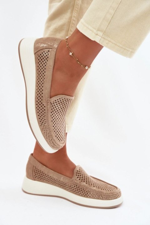 Mokasyny Model Sergio Leone MK097H Gold - Step in style Step in style