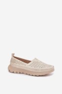 Mokasyny Model Sergio Leone MK099H Beige/Gold - Step in style Step in style