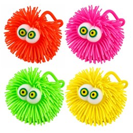 Piłka Z Oczami Gniotek Sensoryczny Do Odbijania Świecąca LED Mix Kolor LEAN TOYS