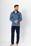 Piżama Męska Model Norbert 670 Jeans/Navy - M-Max M-Max