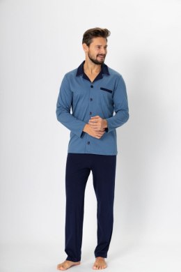 Piżama Męska Model Norbert 670 Jeans/Navy - M-Max M-Max