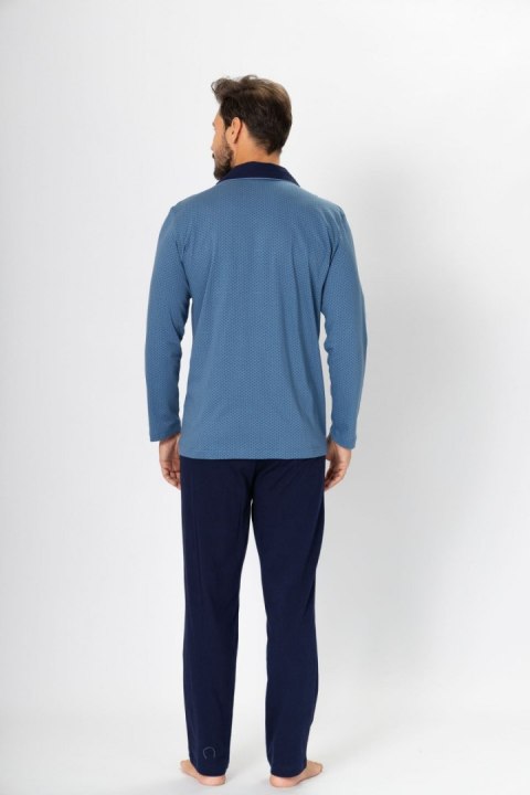 Piżama Męska Model Norbert 670 Jeans/Navy - M-Max M-Max