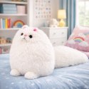 Pluszowa Maskotka Przytulanka Duży Kot Z Długim Ogonem Biały 30 x 30 cm LEAN Toys