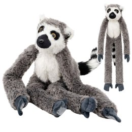 Pluszowa Maskotka Przytulanka Lemur Z Rzepami Do Zawieszenia Szary 35cm LEAN Toys