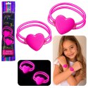 Podwójne Bransoletki Opaski z Sercem Fluorescencyjne Stick Neon Świecące LEAN TOYS
