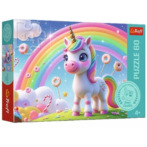 Puzzle - 60 - Cukierkowy świat - Trefl 17416 Trefl Puzzle