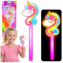 Różdżka Z Jednorożcem Fluorescencyjna Świecąca W Ciemnośći Neon Stick 25cm LEAN TOYS