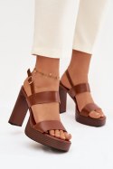 Sandały Model Hanelia P-1496 Camel - Step in style Step in style