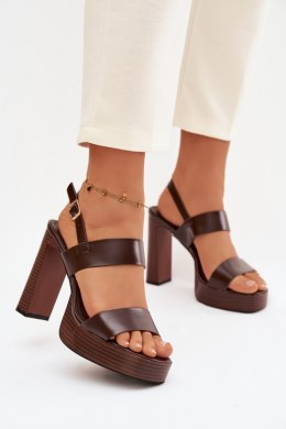 Sandały Model Hanelia P-1496 Czekolada - Step in style Step in style