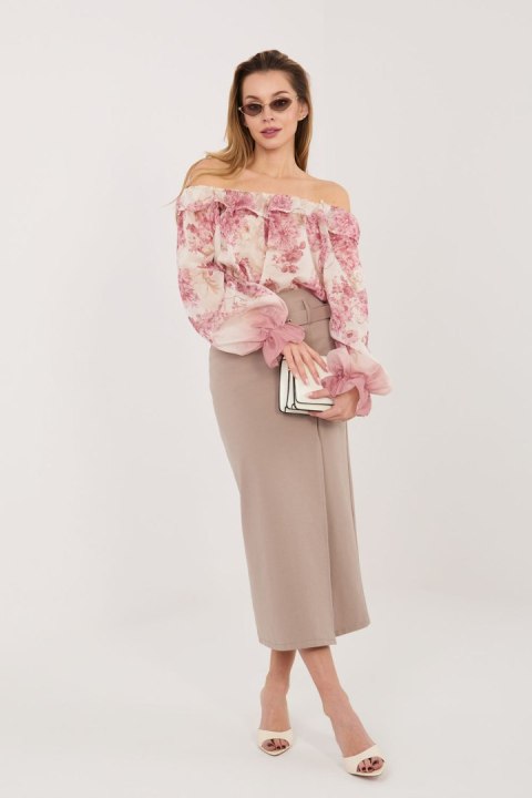 Spódnica Model IT-SD-FL7393-1.16 Dark Beige - Rue Paris Rue Paris