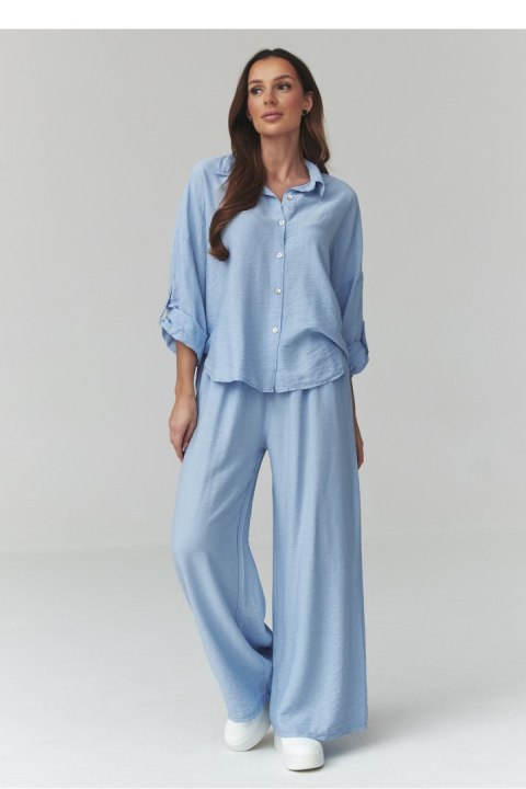 Spodnie Komplet Model C49 Błękit - Makadamia Makadamia
