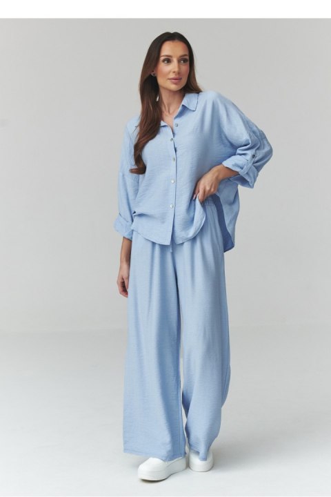 Spodnie Komplet Model C49 Błękit - Makadamia Makadamia