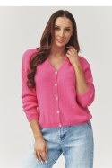 Sweter Damski Model C38 Baby Pink - Makadamia Makadamia