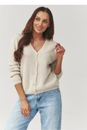 Sweter Damski Model C38 Light Beige - Makadamia Makadamia