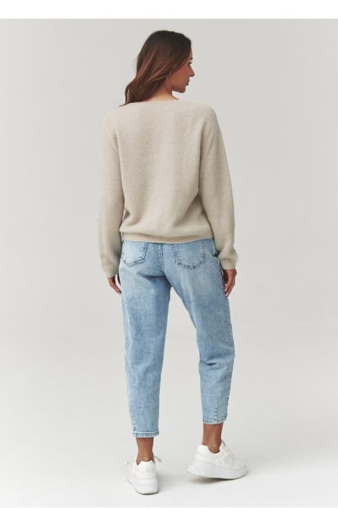 Sweter Damski Model C38 Light Beige - Makadamia Makadamia