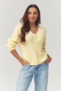 Sweter Damski Model C38 Yellow - Makadamia Makadamia