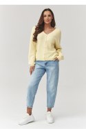 Sweter Damski Model C38 Yellow - Makadamia Makadamia