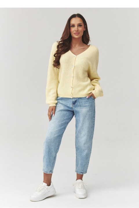 Sweter Damski Model C38 Yellow - Makadamia Makadamia