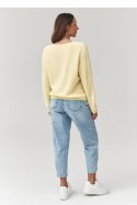 Sweter Damski Model C38 Yellow - Makadamia Makadamia