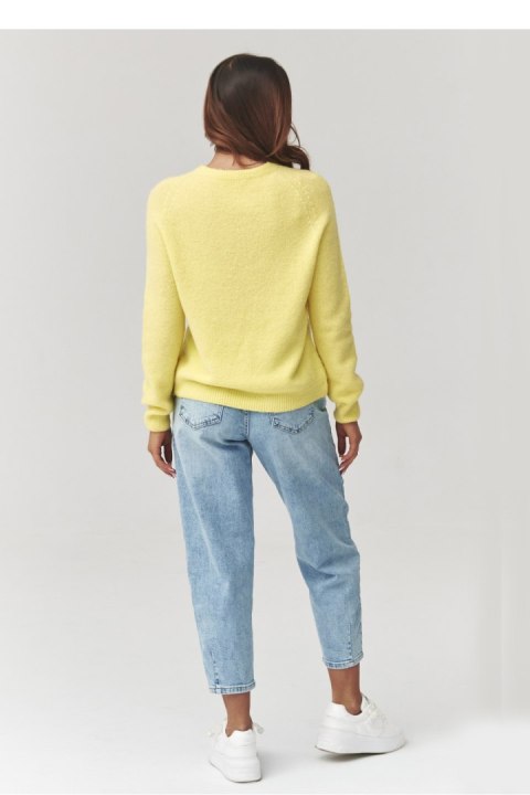 Sweter Damski Model C40 Yellow - Makadamia Makadamia