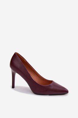 Szpilki Model Sergio Leone 1339 Bordo Skóra - Step in style Step in style