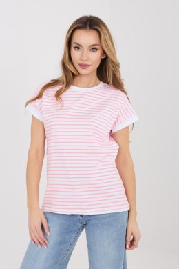 Tshirt Damski Model RV-TS-A1125.85 White/Pink - Relevance Relevance