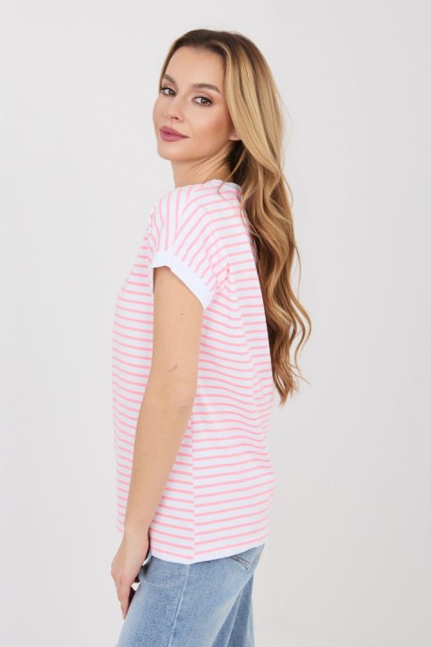 Tshirt Damski Model RV-TS-A1125.85 White/Pink - Relevance Relevance