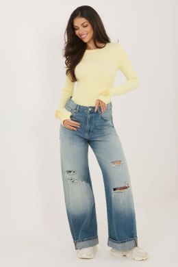 Bluzka Model RV-BZ-A1198.89 Light Yellow - Rue Paris Rue Paris