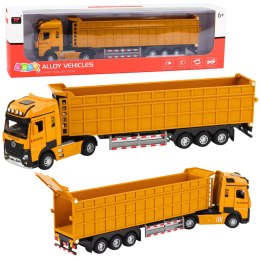 Ciężarówka Wywrotka Metalowa Kabina Światła Dźwięki Napęd Żółta LEAN Toys