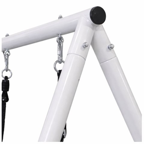 Huśtawka Ogrodowa Bocianie Gniazdo Siedzisko 2w1 Stelaż Biały 210x170 cm LEAN Sport