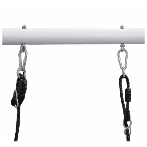 Huśtawka Ogrodowa Bocianie Gniazdo Siedzisko 2w1 Stelaż Biały 210x170 cm LEAN Sport