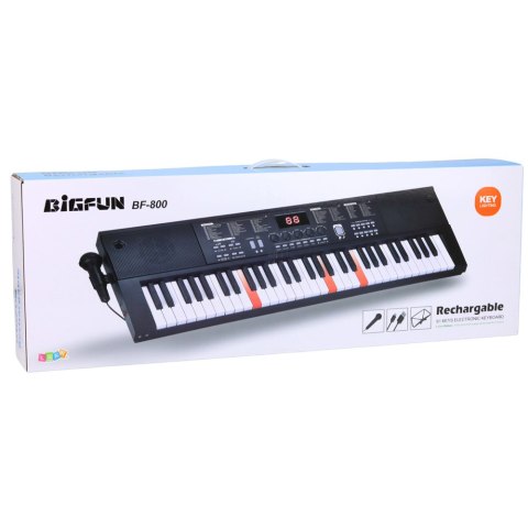 Keyboard Pianinko Elektryczne Z Mikrofonem 200 Brzmień 61 Klawiszy 78cm LEAN Toys