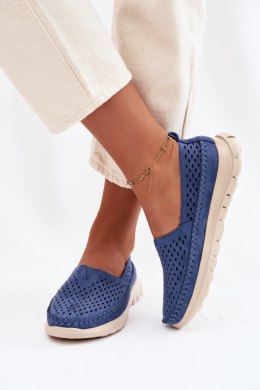 Mokasyny Model Sergio Leone MK099H Blue - Step in style Step in style