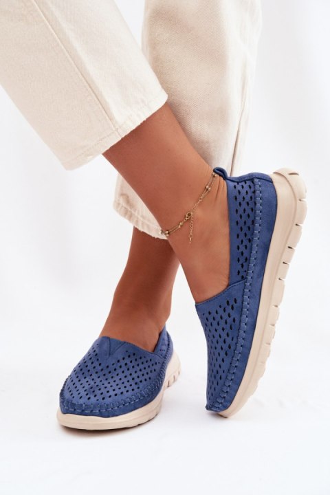 Mokasyny Model Sergio Leone MK099H Blue - Step in style Step in style