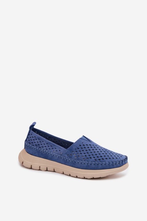 Mokasyny Model Sergio Leone MK099H Blue - Step in style Step in style