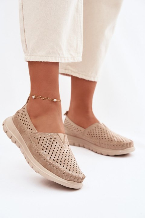 Mokasyny Model Sergio Leone MK099H Gold - Step in style Step in style