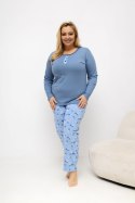 Piżama Damska Plus Size Model DU-PI-FP-510.13 Blue - Forever Pink Forever Pink