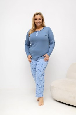 Piżama Damska Plus Size Model DU-PI-FP-510.13 Blue - Forever Pink Forever Pink