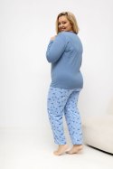 Piżama Damska Plus Size Model DU-PI-FP-510.13 Blue - Forever Pink Forever Pink