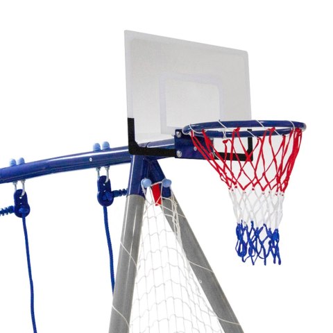 Plac Zabaw Ogrodowy Dla Dzieci Bocianie Gniazdo Huśtawka Kosz Do Gry 4w1 LEAN Toys