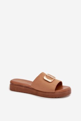 Sandał Klapki Model Elmera ML532 Camel - Step in style Step in style