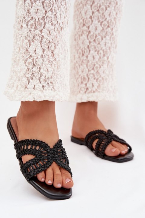 Sandał Klapki Model Fariella 2674-1 Black - Step in style Step in style