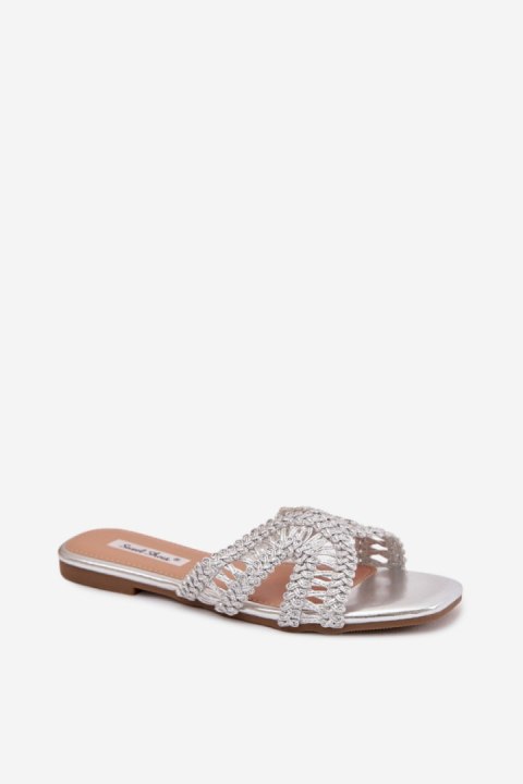 Sandał Klapki Model Fariella 2674-2 Silver - Step in style Step in style
