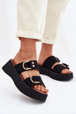 Sandał Klapki Model Nelirae A763 Black - Step in style Step in style