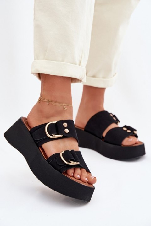 Sandał Klapki Model Nelirae A763 Black - Step in style Step in style