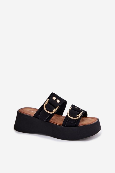 Sandał Klapki Model Nelirae A763 Black - Step in style Step in style