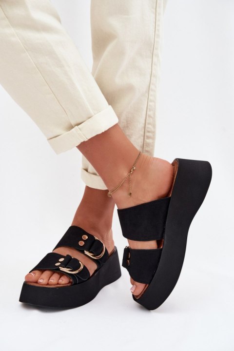 Sandał Klapki Model Nelirae A763 Black - Step in style Step in style